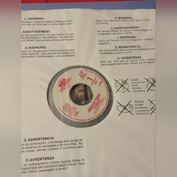 Jurassic Park Letterbox Edition, Laserdisc Preowned Good Condition - Picture 5 of 11